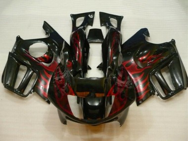 Carenados Moto Honda CBR600 F3 1995-1996 - Negro Brillante Rojo Llama Fabricantes