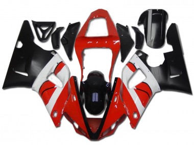 Carenado Moto Yamaha YZF R1 2000-2001 - Rojo Blanco Negro Brillante Fabricantes
