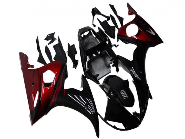 Kits Carenado Moto Yamaha YZF R6 2003-2004 - Negro Brillante Rojo Fabricantes