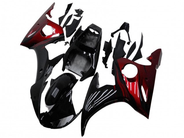 Kits Carenado Moto Yamaha YZF R6 2003-2004 - Negro Brillante Rojo Fabricantes
