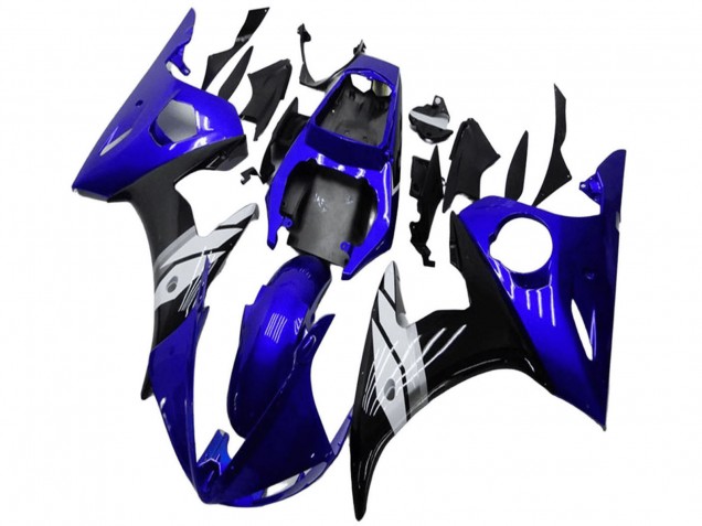 Carenados Moto Yamaha YZF R6 2003-2004 - Azul Blanco Negro Brillante Fabricantes