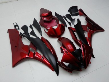 Kits Carenado Moto Yamaha YZF R6 2006-2007 - Rojo Negro Mate Fabricantes