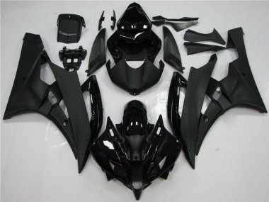 Carenado Moto Yamaha YZF R6 2006-2007 - Negro Brillante Negro Mate Fabricantes