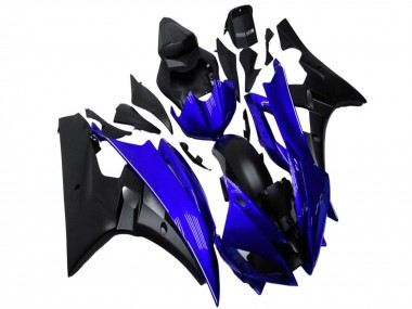Carenado Moto Yamaha YZF R6 2006-2007 - Azul Negro Mate Fabricantes