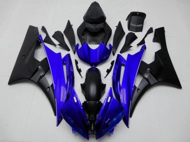 Carenado Moto Yamaha YZF R6 2006-2007 - Azul Negro Mate Fabricantes