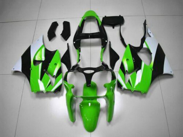 Kits Carenado Moto Kawasaki ZX6R 2000-2002 - Verde Blanco Negro Fabricantes