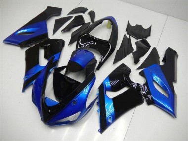 Kits Carenado Moto Kawasaki ZX6R 2005-2006 - Azul Negro Brillante Fabricantes