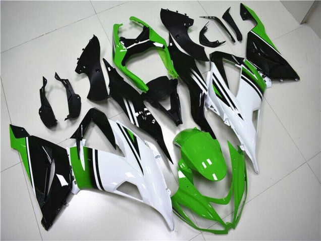 Carenados Moto Kawasaki ZX6R 2013-2018 - Verde Blanco Negro Brillante Fabricantes