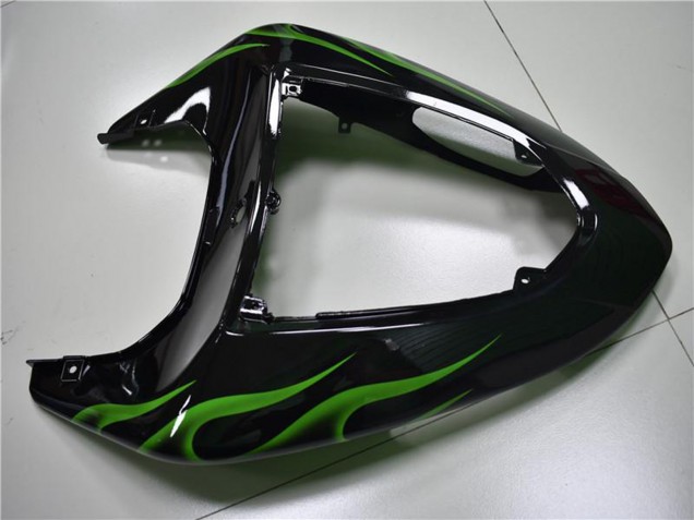 Carenados Moto Kawasaki ZX10R 2006-2007 - Negro Brillante Verde Llama Fabricantes