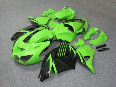 Carenado Moto Kawasaki ZX14R ZZR1400 2006-2011 - Verde Negro Brillante Fabricantes