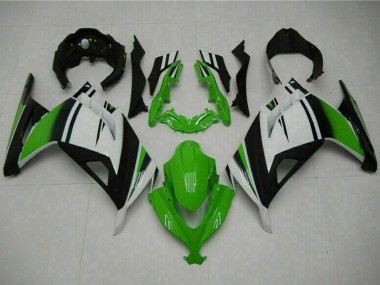 Carenados Moto Kawasaki Ninja 300 EX300R 2013-2024 - Blanco Verde Negro Fabricantes