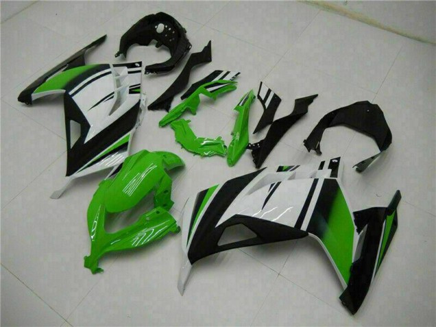 Carenados Moto Kawasaki Ninja 300 EX300R 2013-2024 - Blanco Verde Negro Fabricantes