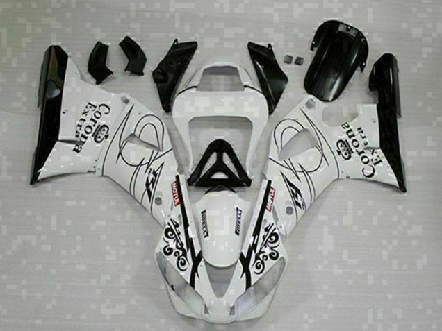 Carenados Moto Yamaha YZF R1 2000-2001 - Blanco Negro Corona Extra Fabricantes