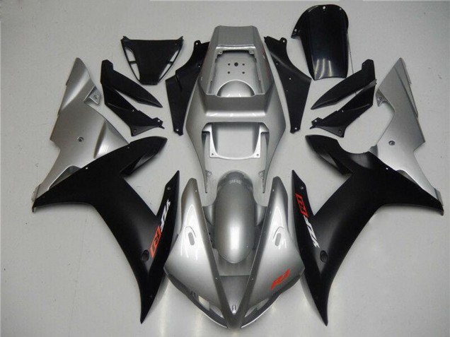 Carenados Moto Yamaha YZF R1 2002-2003 - Plata Negro Mate Fabricantes