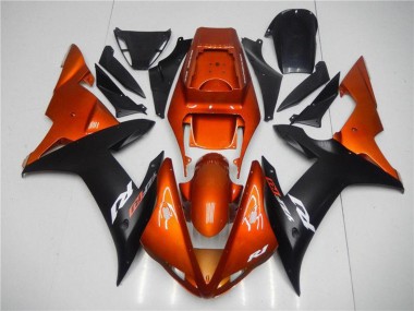 Carenados Moto Yamaha YZF R1 2002-2003 - Naranja Negro Mate Fabricantes