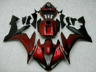 Carenados Moto Yamaha YZF R1 2004-2006 - Rojo Granate Negro Mate Fabricantes
