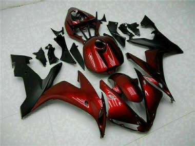 Carenados Moto Yamaha YZF R1 2004-2006 - Rojo Granate Negro Mate Fabricantes