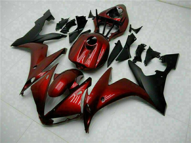 Carenados Moto Yamaha YZF R1 2004-2006 - Rojo Granate Negro Mate Fabricantes