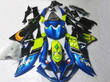 Carenados Moto Yamaha YZF R6 2008-2016 - Azul Amarillo Negro Tiburón Fabricantes