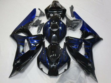 Carenados Moto Honda CBR1000RR 2006-2007 - Negro Brillante Azul Llama Fabricantes