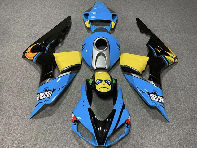 Carenados Moto Honda CBR1000RR 2006-2007 - Azul Claro Amarillo Plata Negro Brillante Tiburón Fabricantes