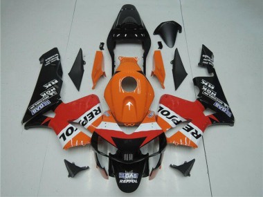 Kits Carenado Moto Honda CBR600RR 2003-2004 - Naranja Blanco Rojo Negro Brillante Repsol Fabricantes