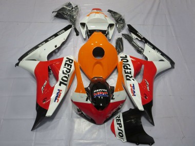 Carenados Moto Honda CBR1000RR 2006-2007 - Naranja Blanco Rojo Negro Brillante Repsol HRC Fabricantes