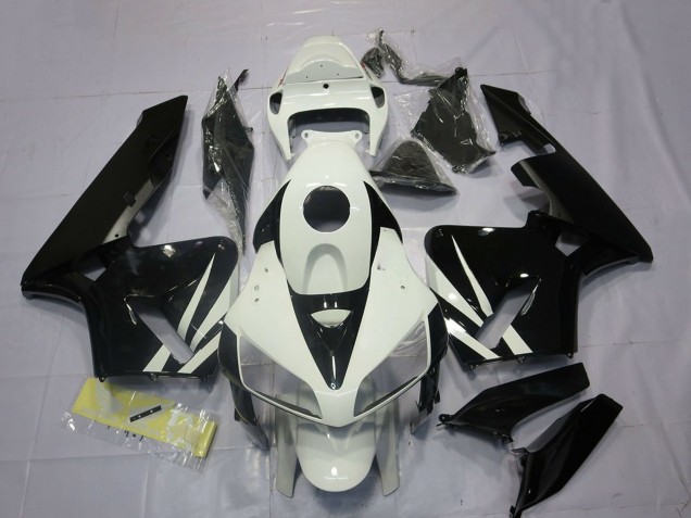Carenados Moto Honda CBR600RR 2005-2006 - Blanco Negro Brillante Fabricantes