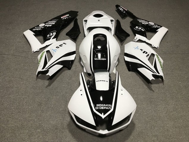 Carenados Moto Honda CBR600RR 2013-2023 - Blanco Negro Brillante Fabricantes