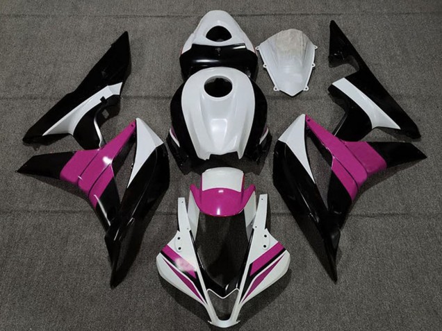 Carenados Moto Honda CBR600RR 2007-2008 - Blanco Rosa Negro Brillante Fabricantes