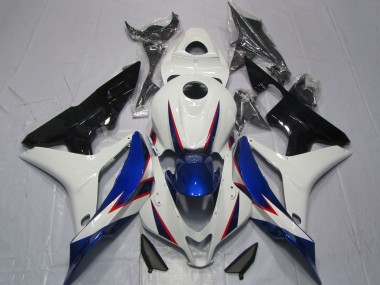 Carenados Moto Honda CBR600RR 2007-2008 - Blanco Azul Negro Brillante OEM Estilo Fabricantes