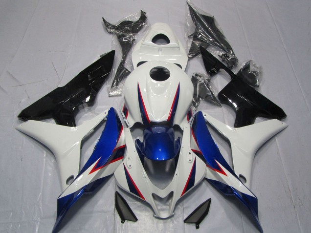Carenados Moto Honda CBR600RR 2007-2008 - Blanco Azul Negro Brillante OEM Estilo Fabricantes