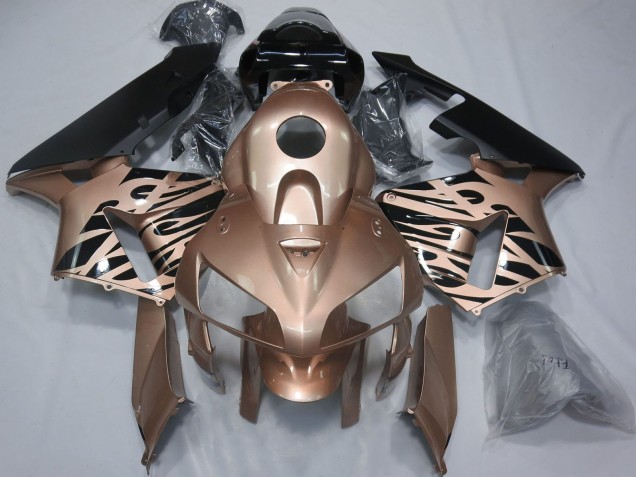 Carenados Moto Honda CBR600RR 2005-2006 - Negro Brillante Bronze Llama Fabricantes