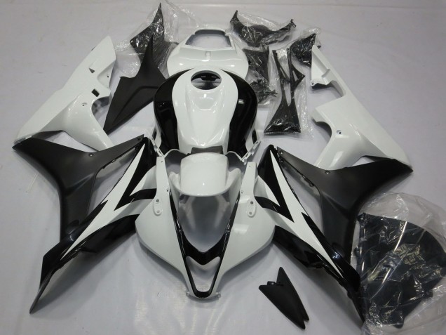 Kits Carenado Moto Honda CBR600RR 2007-2008 - Blanco Negro Mate Fabricantes