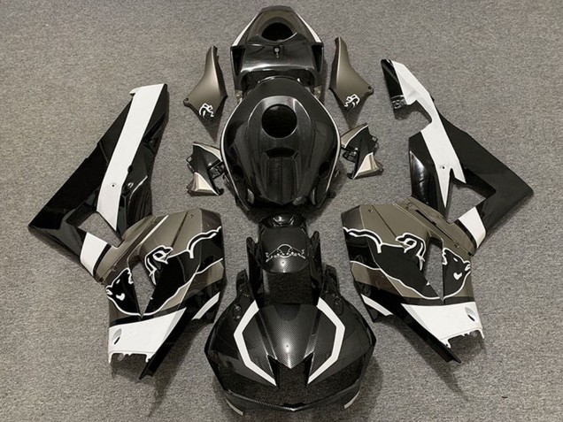 Carenados Moto Honda CBR600RR 2013-2023 - Negro FibraCarbono Blanco Toro Fabricantes