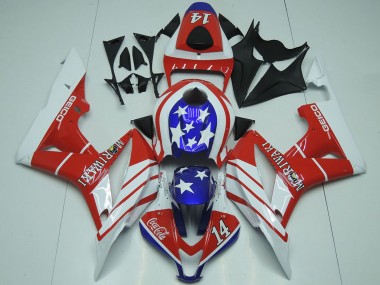 Carenados Moto Honda CBR600RR 2007-2008 - Blanco Rojo Azul Star Geico 14 Fabricantes