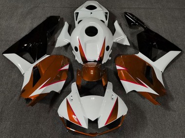 Carenados Moto Honda CBR600RR 2013-2023 - Blanco Naranja Oscuro Negro Brillante Fabricantes