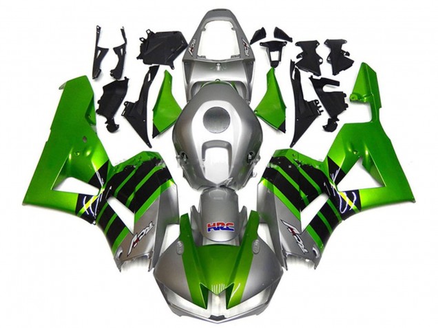Carenados Moto Honda CBR600RR 2013-2023 - Plata Verde Negro Brillante HRC Fabricantes