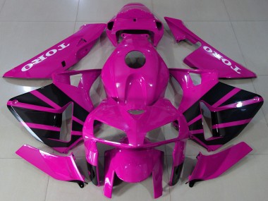 Carenados Moto Honda CBR600RR 2005-2006 - Hot Rosa Negro OEM Estilo Fabricantes