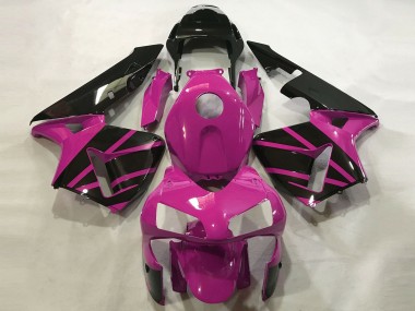 Carenados Moto Honda CBR600RR 2003-2004 - Hot Rosa Negro Brillante OEM Estilo Fabricantes