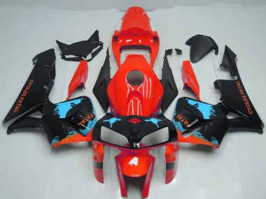 Carenados Moto Honda CBR600RR 2005-2006 - Rojo Azul Claro Negro Splatter Fabricantes