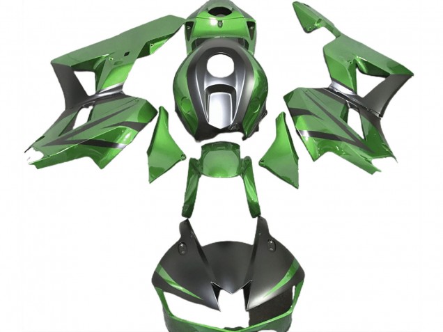 Carenados Moto Honda CBR600RR 2013-2023 - Lizard Verde Negro Mate Fabricantes