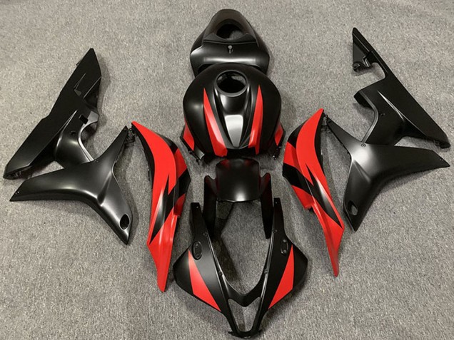 Carenados Moto Honda CBR600RR 2007-2008 - Rojo Negro Mate Fabricantes