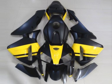 Carenados Moto Honda CBR600RR 2005-2006 - Negro Mate Amarillo Brillante Fabricantes