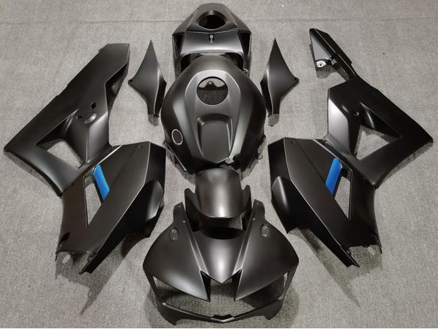 Carenados Moto Honda CBR600RR 2013-2023 - Negro Mate Azul Claro Fabricantes