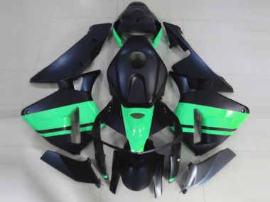 Carenados Moto Honda CBR600RR 2005-2006 - Negro Mate Especial Verde Fabricantes