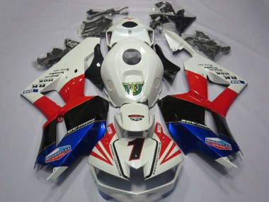 Carenados Moto Honda CBR600RR 2013-2023 - Blanco Rojo Azul Negro Número 1 Fabricantes