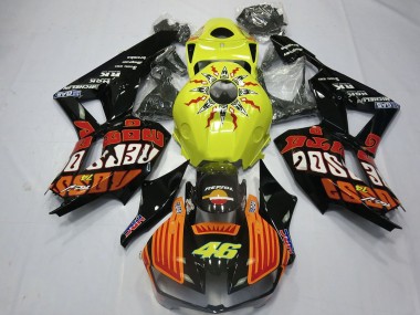 Carenados Moto Honda CBR600RR 2013-2023 - Amarillo Naranja Negro Brillante Rossi 46 Fabricantes