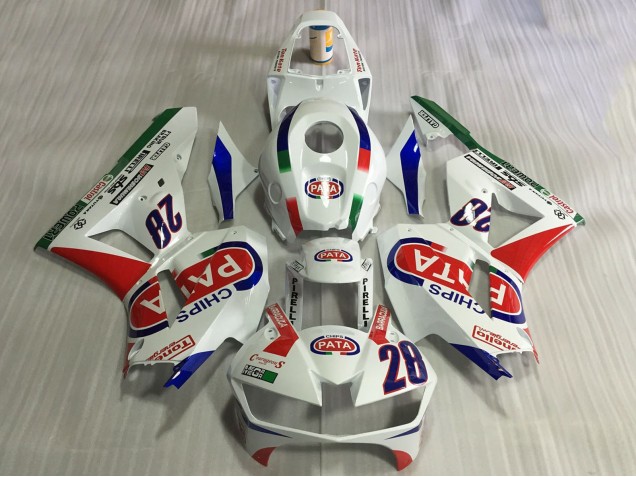 Carenados Moto Honda CBR600RR 2013-2023 - Blanco Rojo Azul Pata 28 Fabricantes