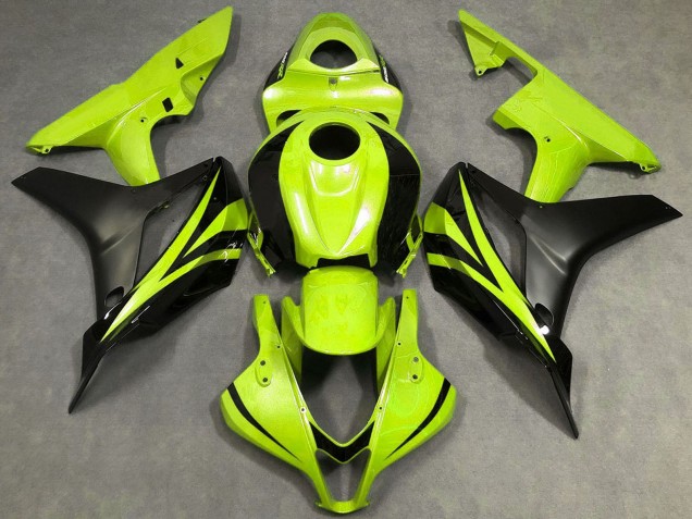Carenados Moto Honda CBR600RR 2007-2008 - Neon Amarillo Negro Mate OEM Estilo Fabricantes